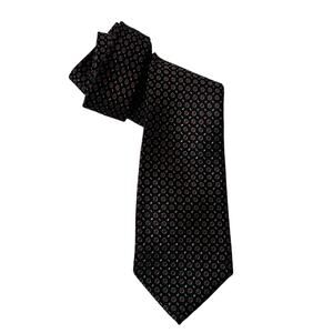 Polo by Ralph Lauren Black/Maroon Silk 57.5" Necktie | 51-7